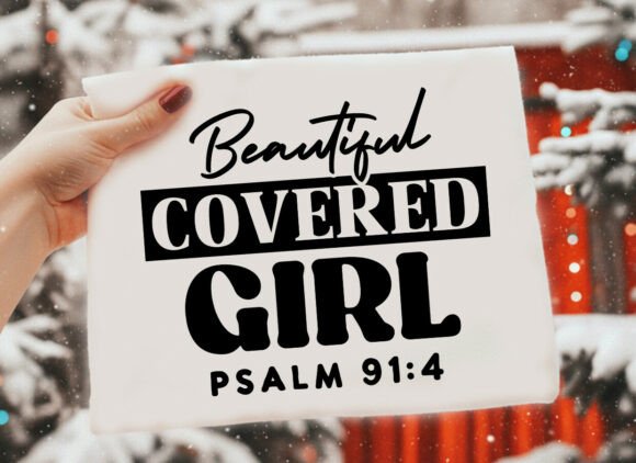 Beautiful Covered Girl Christian Graphics & T-Shirt Designs