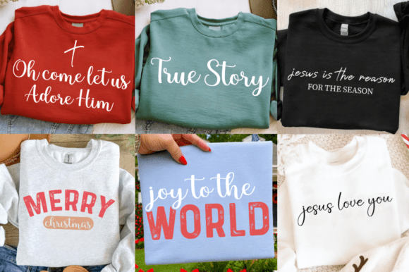 Christian Christmas SVG Bundle: Graphics & T-Shirt Designs