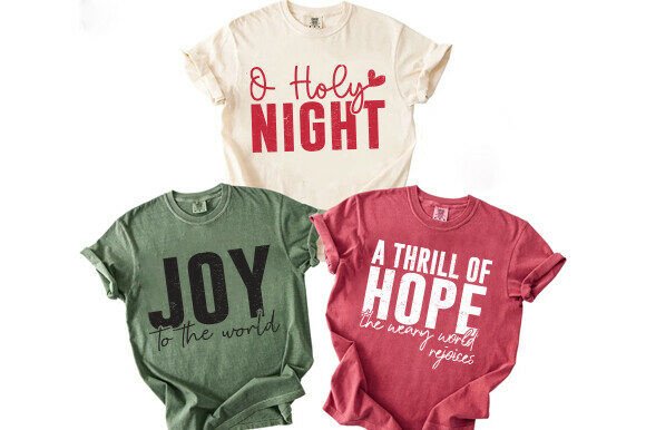 Christian Christmas SVG PNG Bundle: Graphics for T-Shirt Designs