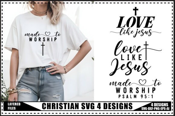 Christian SVG 4 Designs: Graphics for T-Shirt Designs & Handmade Goods
