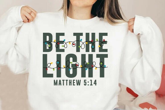 Christmas Christian PNG: Be the Light Graphics