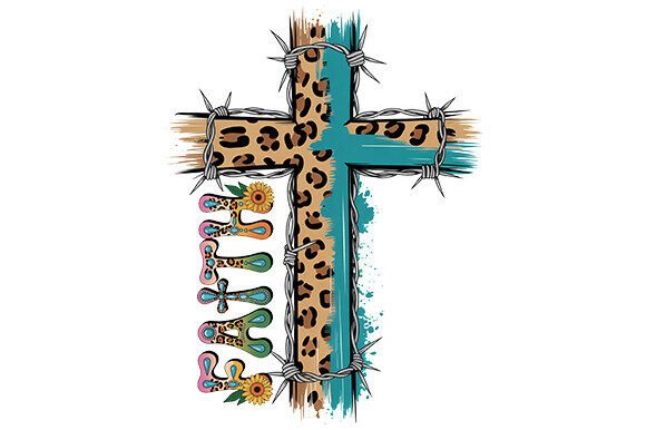 Faith Cross PNG Graphics for T-Shirt Designs