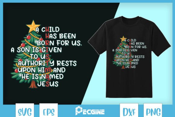 Holy Night Christmas Jesus SVG: T-Shirt Designs & Graphics
