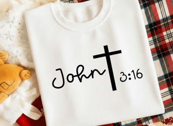 John 3:16 Christian Graphics for T-Shirt Designs