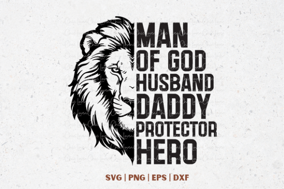 Man of God Christian Father Graphics & T-Shirt Designs