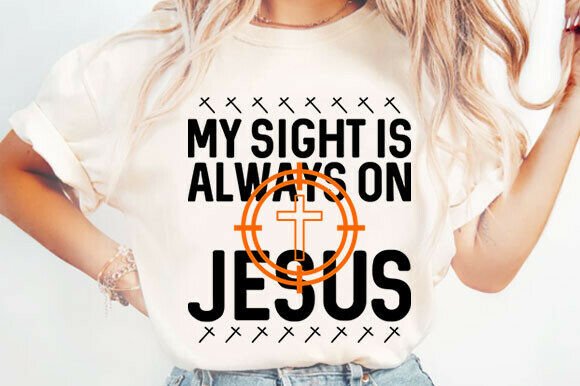 Sight on Jesus PNG Design