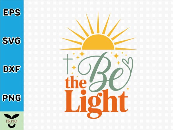 The Be Light Christian T-Shirt Design: Graphics & T-Shirt Designs
